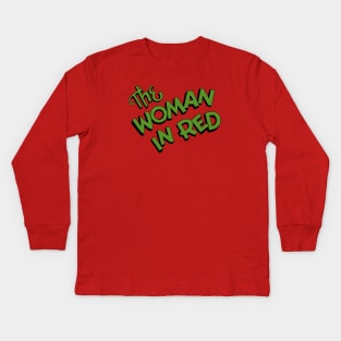 Woman in Red Kids Long Sleeve T-Shirt